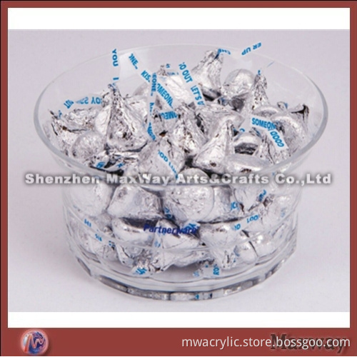 Transparent Round High Quality Acrylic/Perspex Candy Dish